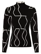 Swetry damskie - s.Oliver BLACK LABEL - Sweter damski, czarny - miniaturka - grafika 1