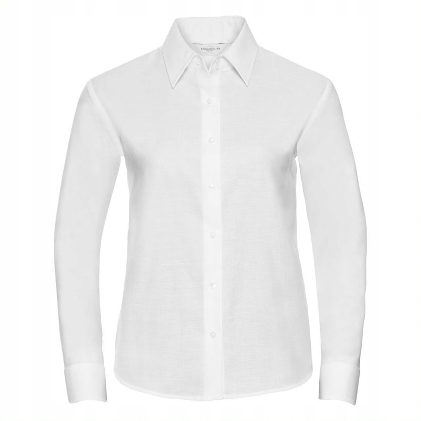 Koszula damska z długim rękawem Oxford Biały r. 3XL