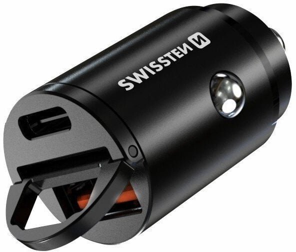 SWISSTEN Zasilacz / sieciowy adapter 30W, 2-portowy, USB-C, USB-A, Szybkie �adowanie GaN 22037000