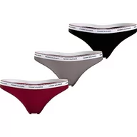 Majtki damskie - Tommy Hilfiger Stringi damskie, Rouge/Mleko owsiane/czarny, XXL - miniaturka - grafika 1