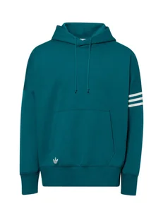 adidas Originals Męski sweter z kapturem Mężczyźni Bawełna zielony jednolity, S - Swetry męskie - miniaturka - grafika 1