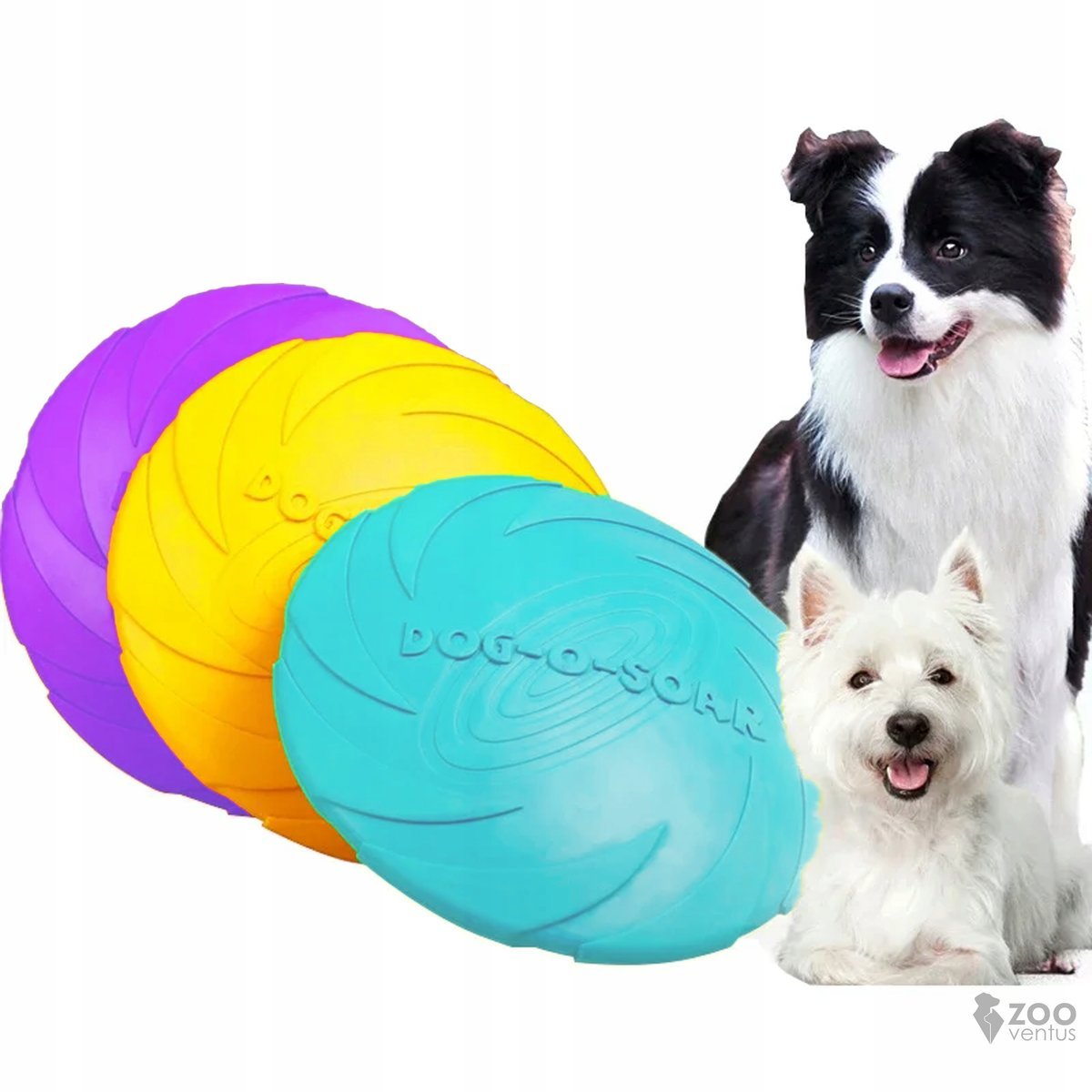 Zestaw 3X DYSK Psa Do Aportowania Frisbee Wytrzymały Gryzak Zabawka Extra