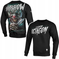 Bluzy męskie - Bluza Męska Bez Kaptura Bawełniana Octagon Shitshow Czarna R. M - miniaturka - grafika 1