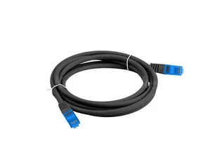 Patchcord kat.6A S/FTP LSZH CCA 3m czarny Fluke Passed Lanberg PCF6A-10CC-0300-BK - Patchcordy - miniaturka - grafika 1
