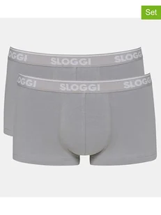 Sloggi Bokserki (2 pary) w kolorze szarym - Majtki męskie - miniaturka - grafika 1