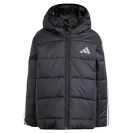 Kurtki i płaszcze dla chłopców - adidas uniseks-kind ESSENTIALS 3 STRIPES PADDED JACKET, black/white/white, 5-6 Years - miniaturka - grafika 1