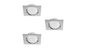 Oprawy, klosze i abażury - Zestaw opraw stropowych 3 szt. Tribis srebrny GU10 Kanlux - miniaturka - grafika 1