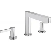 Baterie umywalkowe - Hansgrohe 76033000 Finoris 3-otworowa bateria umywalkowa 110 z kompletem odp$337ywowym Push-Open chrom - miniaturka - grafika 1