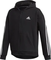 Bluzy dla dziewczynek - Adidas Bluza dziecięca ADIDAS 3-STRIPES FULL-ZIP HOODIE 134 - miniaturka - grafika 1