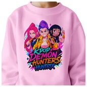 Bluzy dla dziewczynek - BLUZA DZIECIĘCA KPOP DEMON HUNTERS HUNTRIX 110-116 BAWEŁNIANA JAKOŚĆ - miniaturka - grafika 1