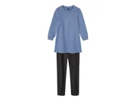 Sukienki i spódniczki dla dziewczynek - lupilu® Komplet dziewczęcy z bawełną (sukienka + legginsy) (86/92, Niebieski/ czarny) - miniaturka - grafika 1