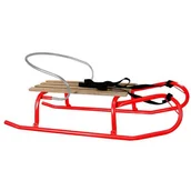 Sanki i ślizgacze - VS VS, Sanki metalowe z oparciem Tomek, czerwony - miniaturka - grafika 1