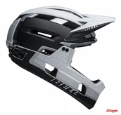 Kaski rowerowe - Kask full face Bell Super Air R Mips Spherical matte black white - miniaturka - grafika 1