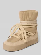 Botki damskie - Kozaki z dodatkiem skóry - miniaturka - grafika 1