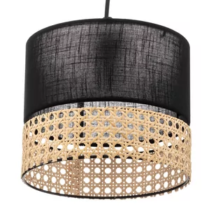 TK Lighting Lampa wisząca nowoczesna PAGLIA Small Black ratan 6544 - Lampy sufitowe - miniaturka - grafika 3