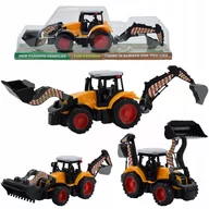 Samochody i pojazdy dla dzieci - TRAKTOR KOPARKA NAPĘD FARMER BUDOWA RUCHOME ŁYŻKI - miniaturka - grafika 1