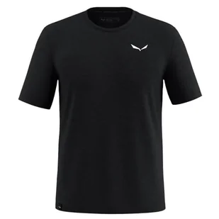 Salewa Eagle Minilogo Merino T-Shirt M, Black Out, L - Koszulki męskie - miniaturka - grafika 1
