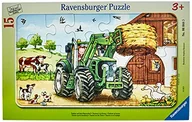 Puzzle - Ravensburger Puzzle 6044 Ravensburger Traktor Na Polu 15 Elementów Puzzle Dla Dzieci W Ramce (6044) Unikalne Elementy, Technologia Softclick - Klocki Pasują Idealnie - miniaturka - grafika 1
