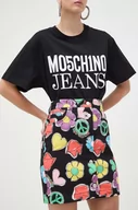 Spódnice - Moschino Jeans spódnica jeansowa kolor czarny mini prosta - miniaturka - grafika 1