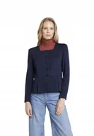 Marynarki i żakiety damskie - Freequent Damska Marynarka Granatowa S 1z9f6_a* - miniaturka - grafika 1