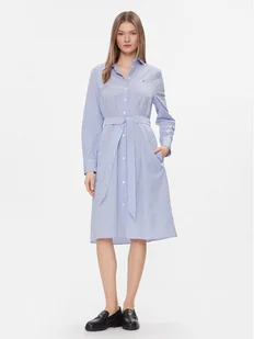 Tommy Hilfiger Sukienka koszulowa Essential WW0WW41001 Niebieski Regular Fit - Sukienki - miniaturka - grafika 1