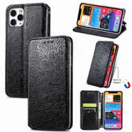 Etui i futerały do telefonów - Etui König Design kompatybilne z Apple iPhone 11 Pro Max z syntetycznej skóry - Etui na telefon komórkowy czarne - miniaturka - grafika 1
