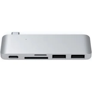 Satechi HUB USB Satechi USB-C USB-C + 2x USB-A + microSD + SD Srebrny ST-TCUPS - Huby USB - miniaturka - grafika 1