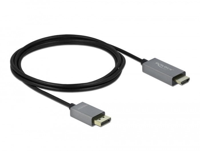 Kabel Delock DeLOCK 85929 adapter kablowy 2 m HDMI Typu A Standard DisplayPort Czarny, Szary