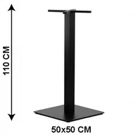 Meble modułowe i akcesoria - Podstawa stolika SH-5002-6/H/B, 55x55 cm, wysokość 110 cm (stelaż stolika), kolor czarny - miniaturka - grafika 1