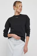 Bluzy damskie - Calvin Klein bluza damska kolor czarny gładka - miniaturka - grafika 1
