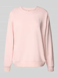 Bluza z wyhaftowanym logo i okrągłym dekoltem - Bluzy damskie - miniaturka - grafika 1