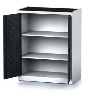 Alfa 3 Szafa warsztatowa MECHANIC, 1170 x 920 x 500 mm, 2 półki, antracytowe drzwi 1262684 - Szafy i regały magazynowe - miniaturka - grafika 1