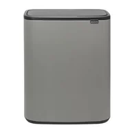 Kosze na śmieci - Brabantia Touch Bin Bo 2 X 30 L Szary Kosz Do Segregacji Śmieci Ze Stali Nierdzewnej Dwukomorowy - miniaturka - grafika 1