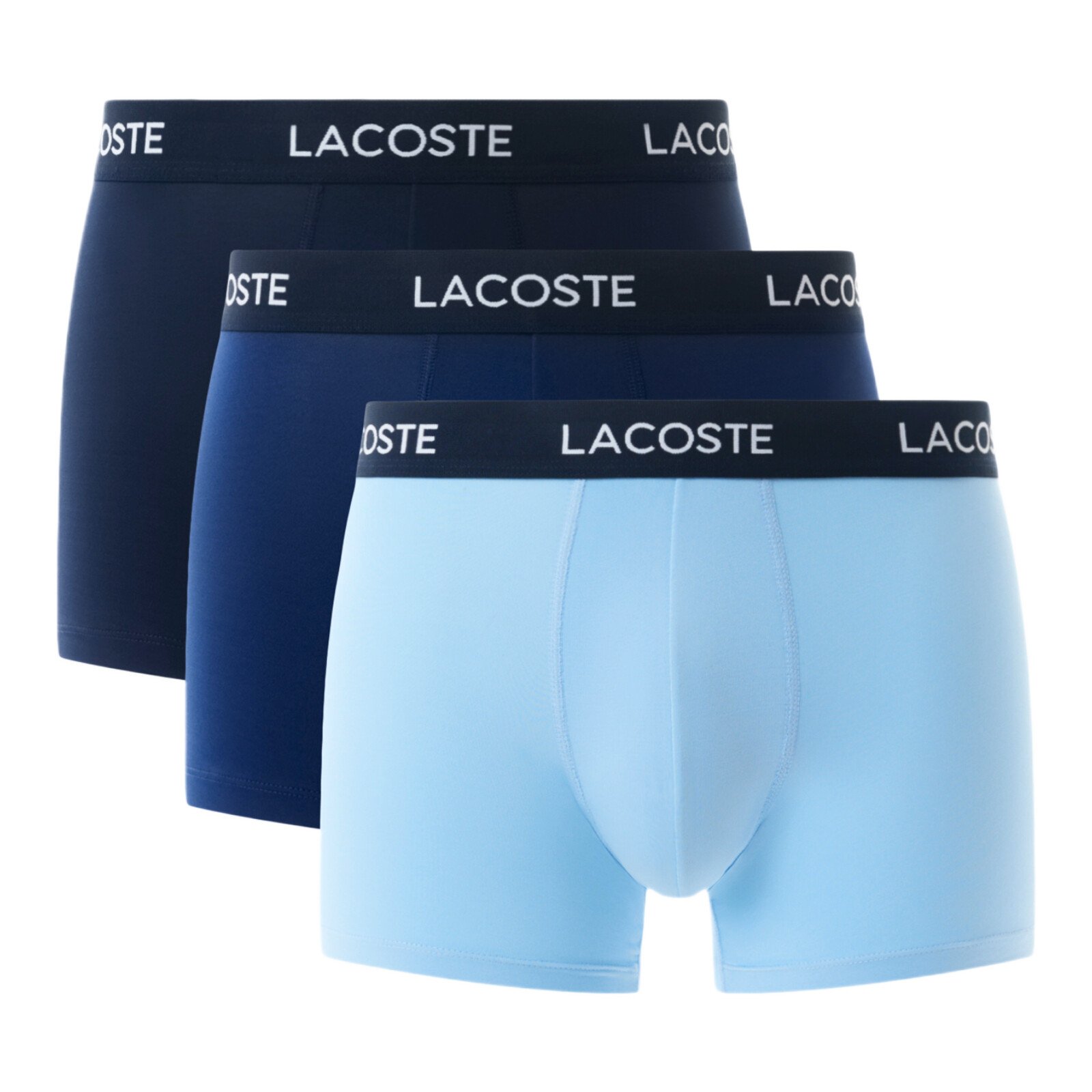 Bokserki Lacoste Microfiber Trunks 3-Pack Navy Blue/Methylene-Tropical L