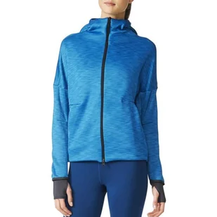 Bluza damska Adidas Zne Heat Hoody niebieska - Odzież trekkingowa damska - miniaturka - grafika 1