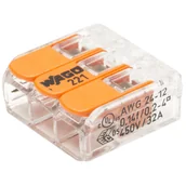Kostki, złączki, wtyczki - Złącze automatyczne szybkozłączka 3x0,2-4 mm 50 szt. WAGO - miniaturka - grafika 1