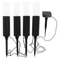 Lampy ogrodowe - Lampki Solarne Ogrodowe Rattanowe Solar 1Led 4Szt - miniaturka - grafika 1