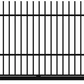 Ogrodzenia - Polbram Brama przesuwna Majorka 4x1,5 m lewa czarna automat - miniaturka - grafika 1