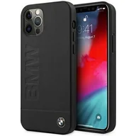 Etui i futerały do telefonów - BMW Etui BMHCP12MSLLBK iPhone 12 6,1" Max/Pro czarny/black hardcase Signature Logo Imprint - miniaturka - grafika 1