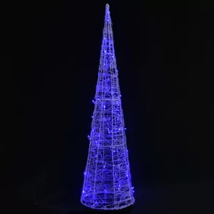 vidaXL vidaXL Stożek dekoracyjny, akrylowy, niebieski, LED, 120 cm - Oświetlenie świąteczne - miniaturka - grafika 1