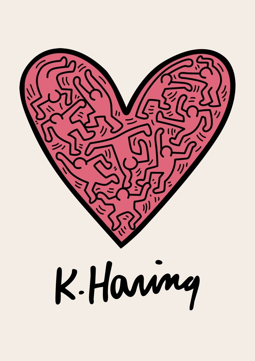 PODKŁADKA POD MYSZ Z Nadrukiem 22x18 cm Keith Haring Vintage Tekst Prezent