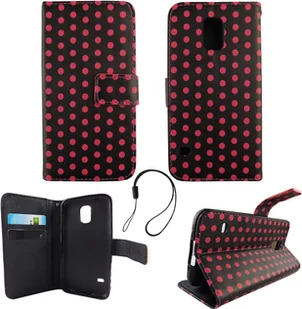 Etui na telefon komórkowy Samsung Galaxy S5 / S5 Neo Polka Dot Black Pink - Etui i futerały do telefonów - miniaturka - grafika 1
