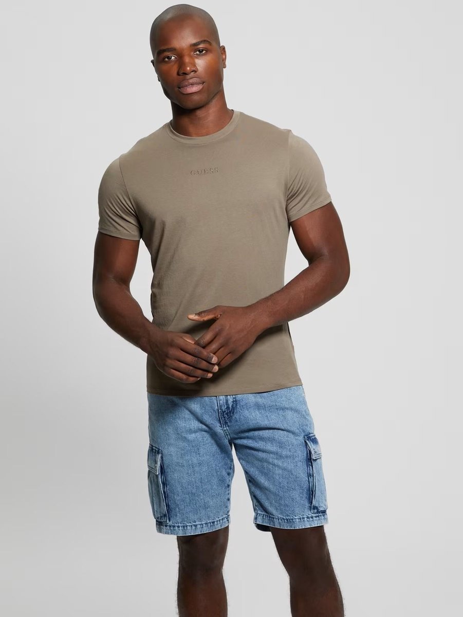 t-shirt uomo guess m4gp39 k7hd0 pima g1ec walnut shell