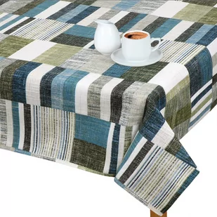 Bellatex Obrus EMA Płytki niebiesko-szary, 120 x 140 cm, 120 x 140 cm - Obrusy i serwetki - miniaturka - grafika 1