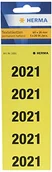 Etykiety do drukarek - HERMA 1681 lat naklejki na segregatory (60 x 26 mm, papier, matowy, nieprzezroczysty), samoprzylepne, trwale przylegające etykiety tekstowe, 100 etykiet, żółte - miniaturka - grafika 1