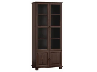 OUTLET - Witryna drewniana nr4 orzech - Dom i wnętrze OUTLET - miniaturka - grafika 1