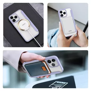 Etui Dux Ducis Skin X Pro do Apple iPhone 15 Pro Max magnetyczny pokrowiec MagSafe z klapką  - fioletowe - Etui i futerały do telefonów - miniaturka - grafika 4