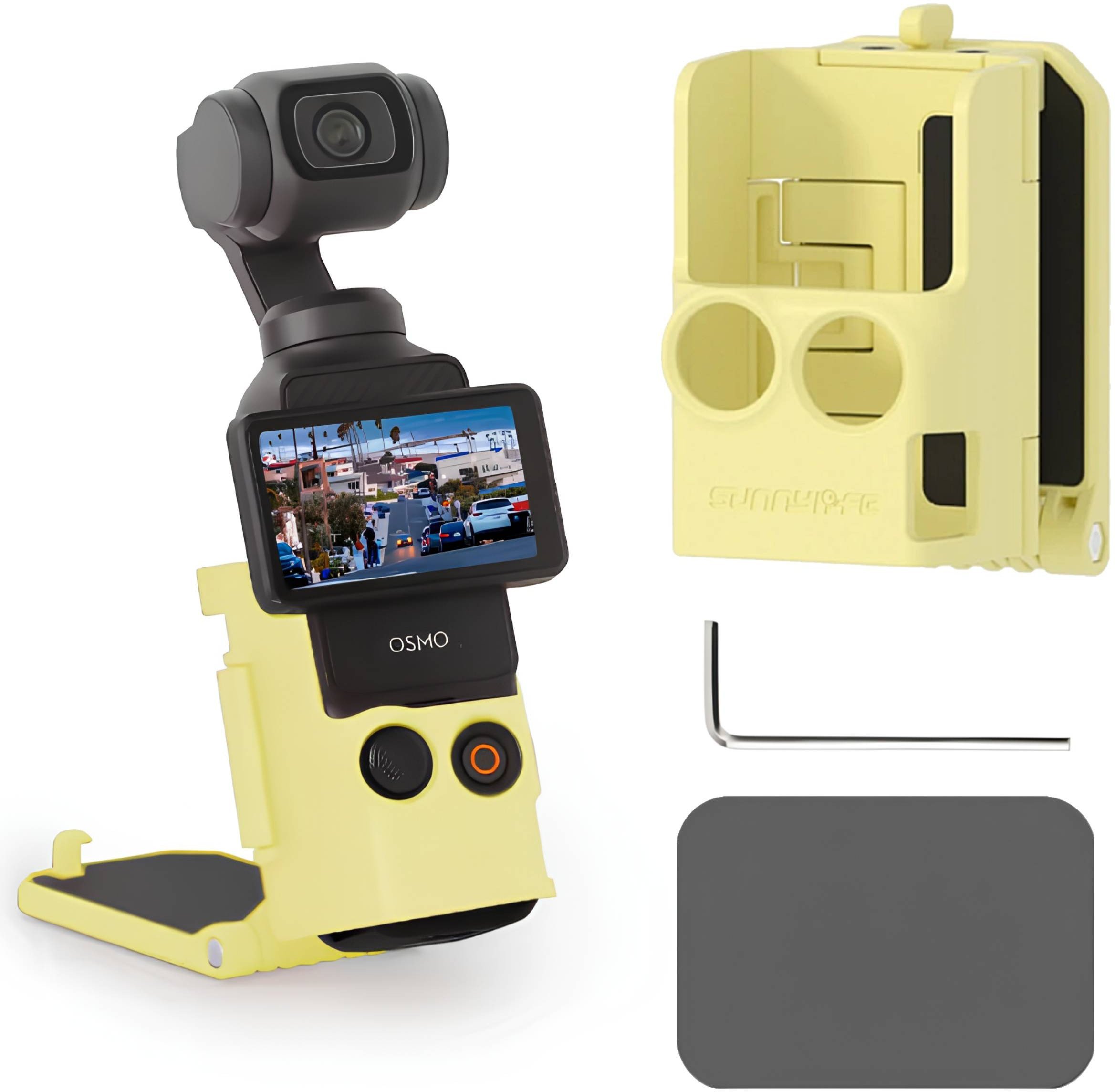 UCHWYT MAGNETYCZNY REGULOWANY MOCOWANIE OCHRONNE DO DJI OSMO POCKET 3 ŻÓŁTY