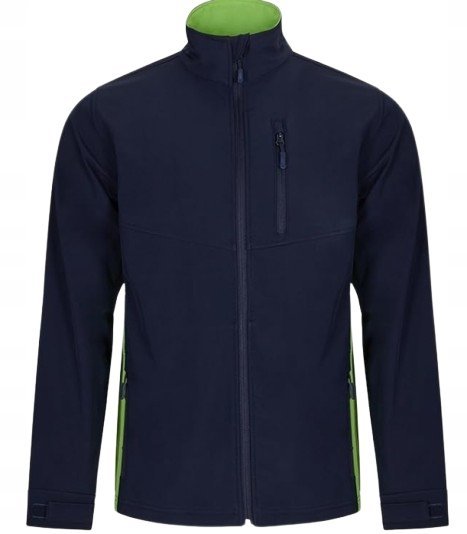 VELILLA GRANATOWA SOFTSHELL MĘSKA KURTKA ZIELONE WYKOŃCZENIA S 1J9A