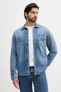 Pepe Jeans koszula jeansowa męska kolor niebieski regular z kołnierzykiem klasycznym PM309081 - Koszule męskie - miniaturka - grafika 1